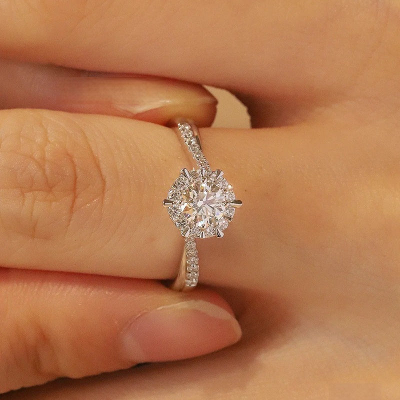 Aurelia's Embrace: Moissanite Ring