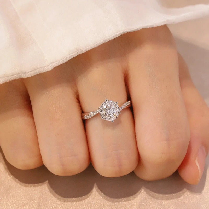 Aurelia's Embrace: Moissanite Ring