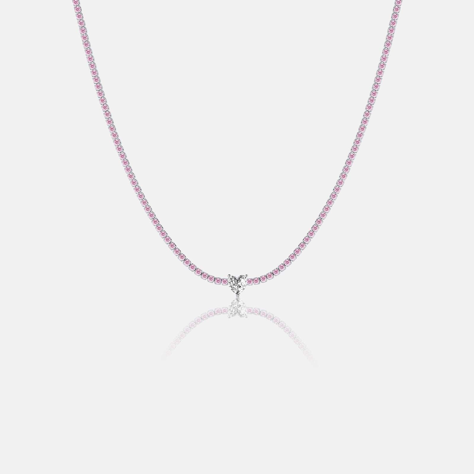 Fashion S925 Silver Necklace Bracelet Women'S Diamond-Embedded High-Grade Simple Elegant Jewelry