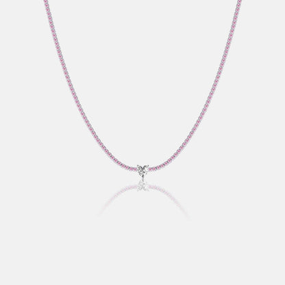 Fashion S925 Silver Necklace Bracelet Women'S Diamond-Embedded High-Grade Simple Elegant Jewelry