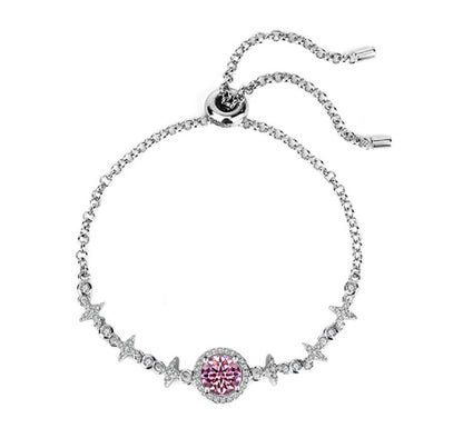 Celestial Radiance of the Midnight Sky: S925 Sterling Silver Bracelet 