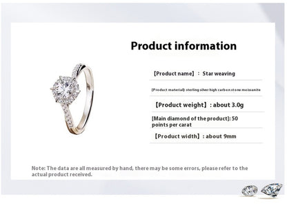 Aurelia's Embrace: Moissanite Ring