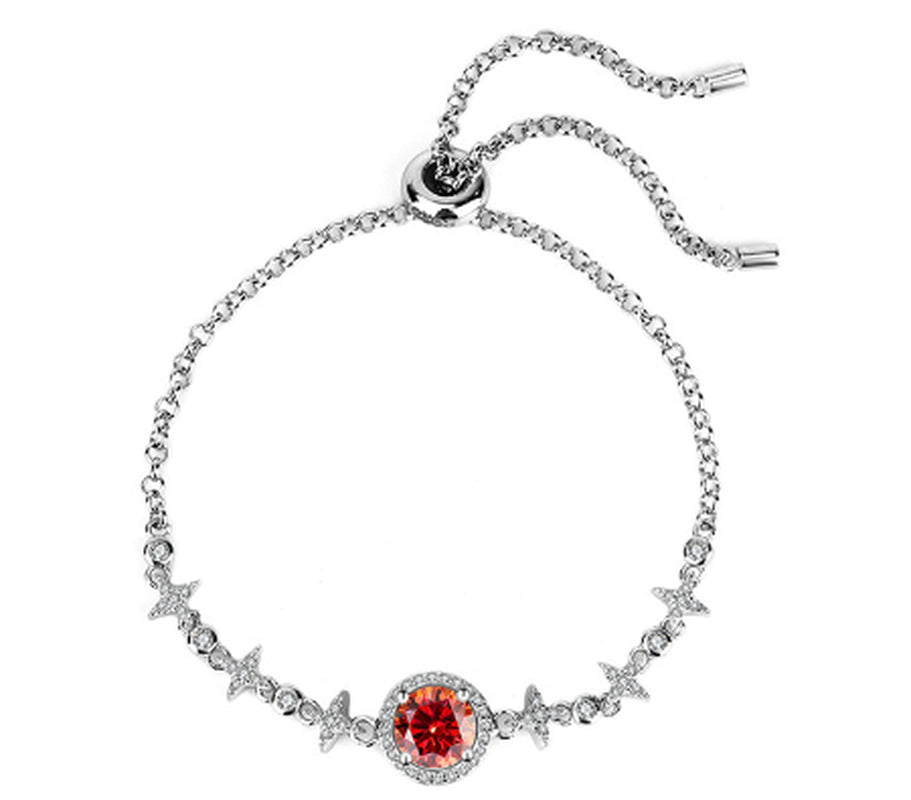 Celestial Radiance of the Midnight Sky: S925 Sterling Silver Bracelet 