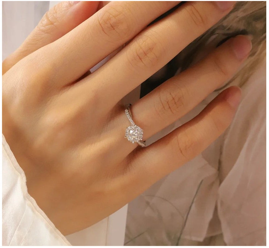 Aurelia's Embrace: Moissanite Ring