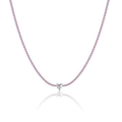 Fashion S925 Silver Necklace Bracelet Women'S Diamond-Embedded High-Grade Simple Elegant Jewelry