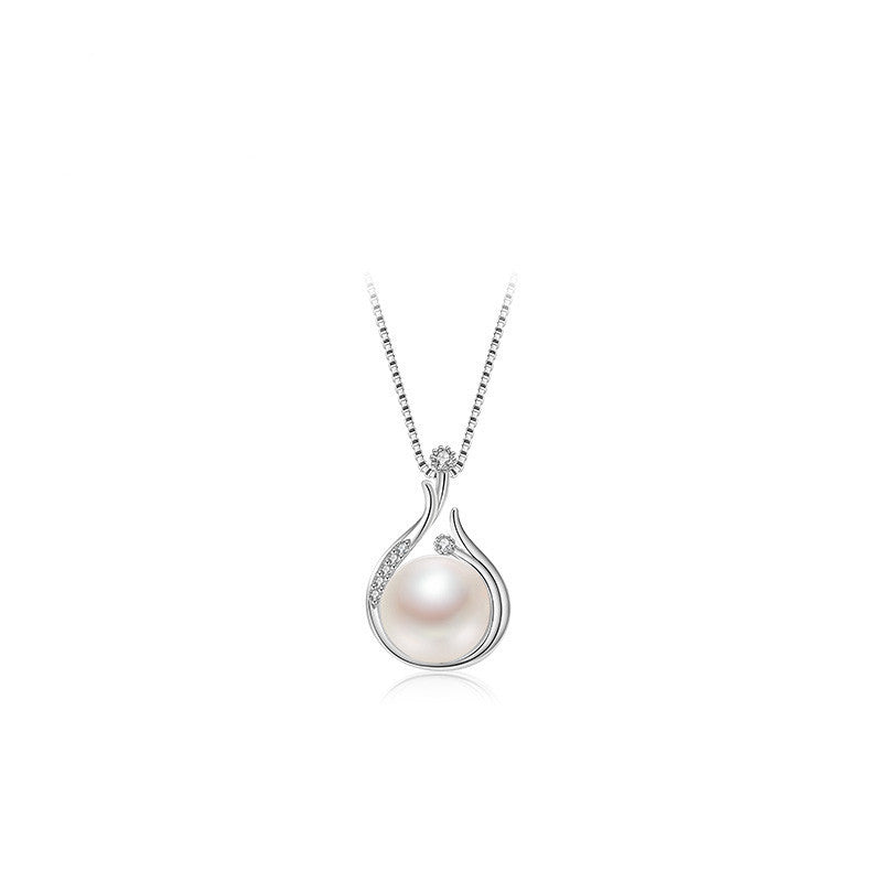 Luxe Radiance: S925 Silver & Natural Freshwater Pearl Necklace & Earrings