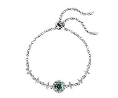 Celestial Radiance of the Midnight Sky: S925 Sterling Silver Bracelet 